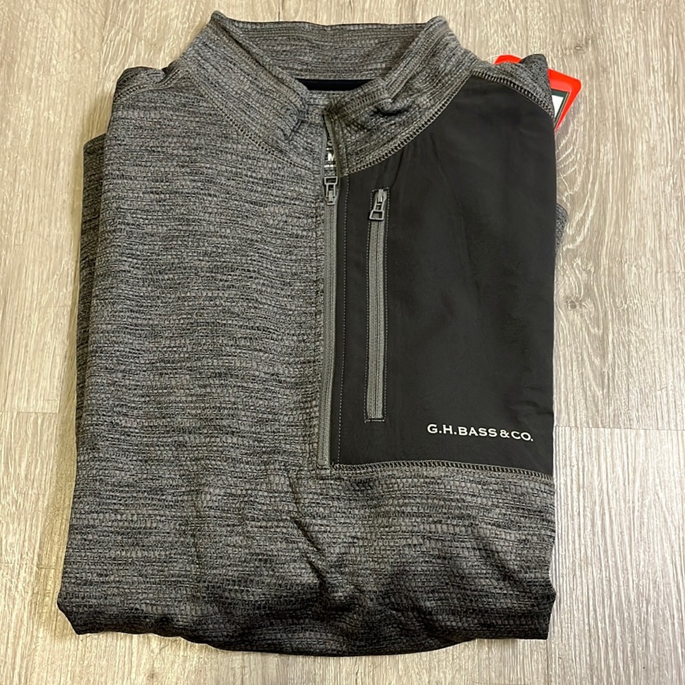 G.H. Bass Men's mixed media 1/4 Zip